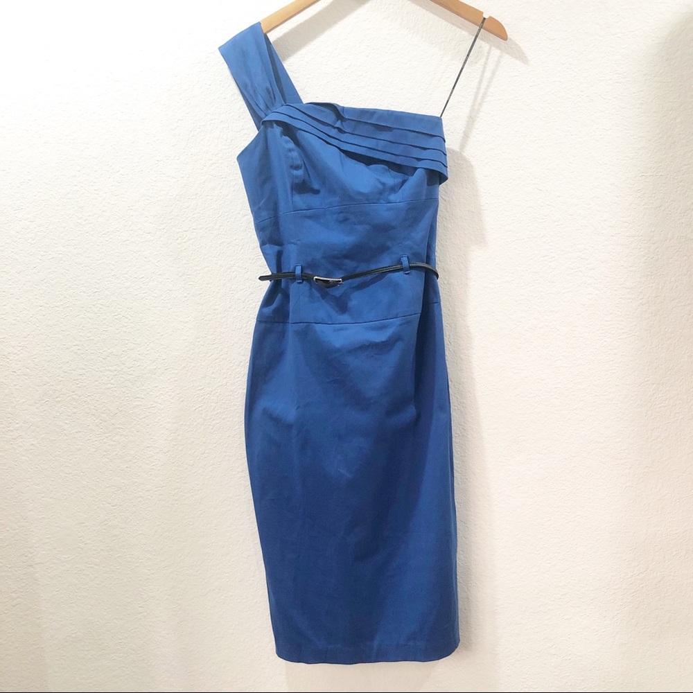 NWT Black Halo One Shoulder Mini Jackie O Dress